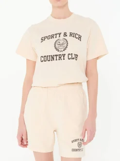 Baumwoll-Shorts in Crème