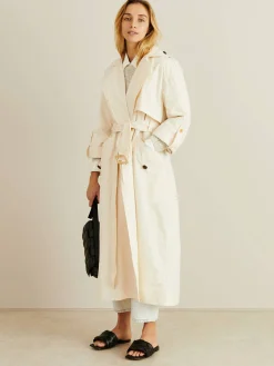 Baumwoll-Trenchcoat 'Caylei' Crème