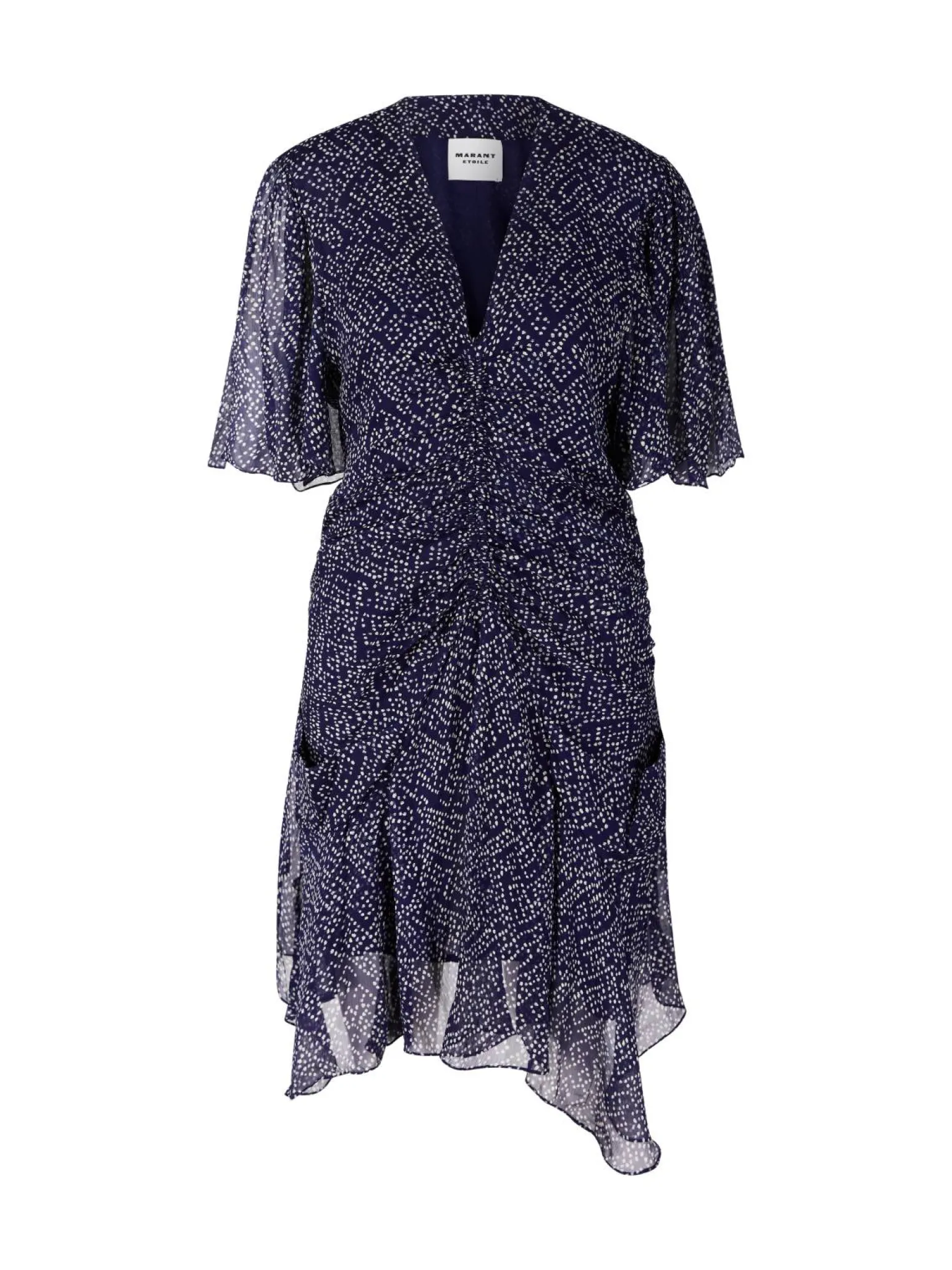 Bedrucktes Minikleid 'Vivienne' aus Musselin Dunkelblau