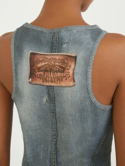 Bedrucktes Tanktop Blau