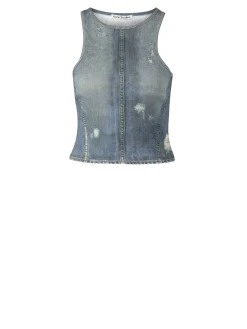 Bedrucktes Tanktop Blau