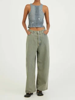 Bedrucktes Tanktop Blau