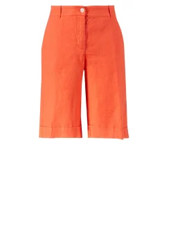 Bermuda aus Leinen Orange