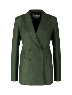 Blazer 'Angela' mit Leinenanteil Olivgrün