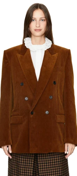 Blazer aus Cord Braun