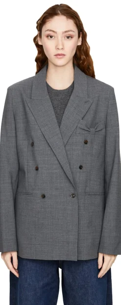 Blazer aus Wolle 'Grand' Grau