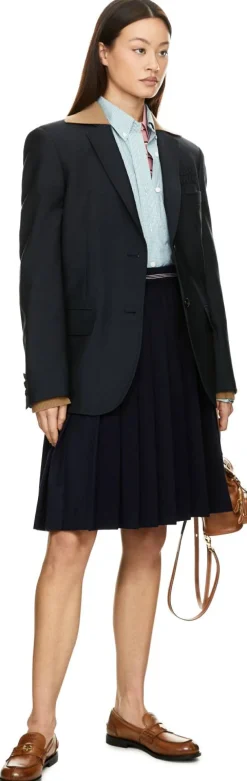 Blazer aus Wolle Marineblau