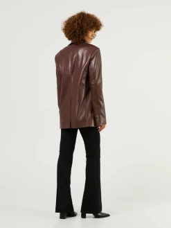 Blazer in Lederoptik 'Ariza' Bordeaux