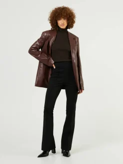 Blazer in Lederoptik 'Ariza' Bordeaux