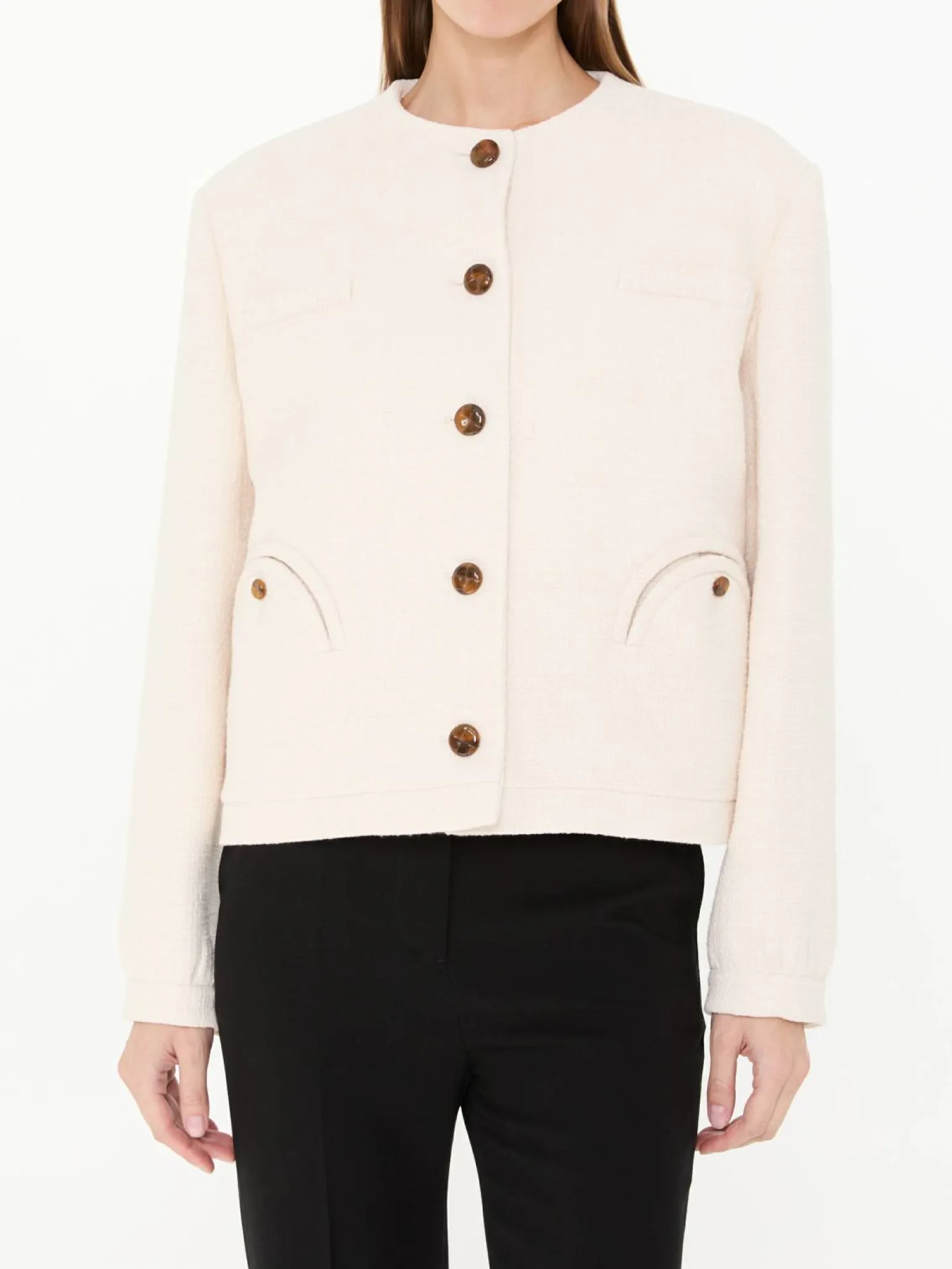 Blazer 'Missy Gliss' aus Bouclé Crème