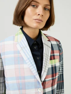 Blazer mit Madraskaro Print Multi