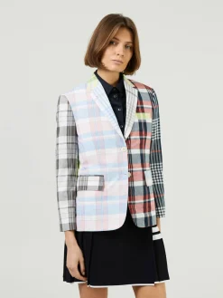 Blazer mit Madraskaro Print Multi