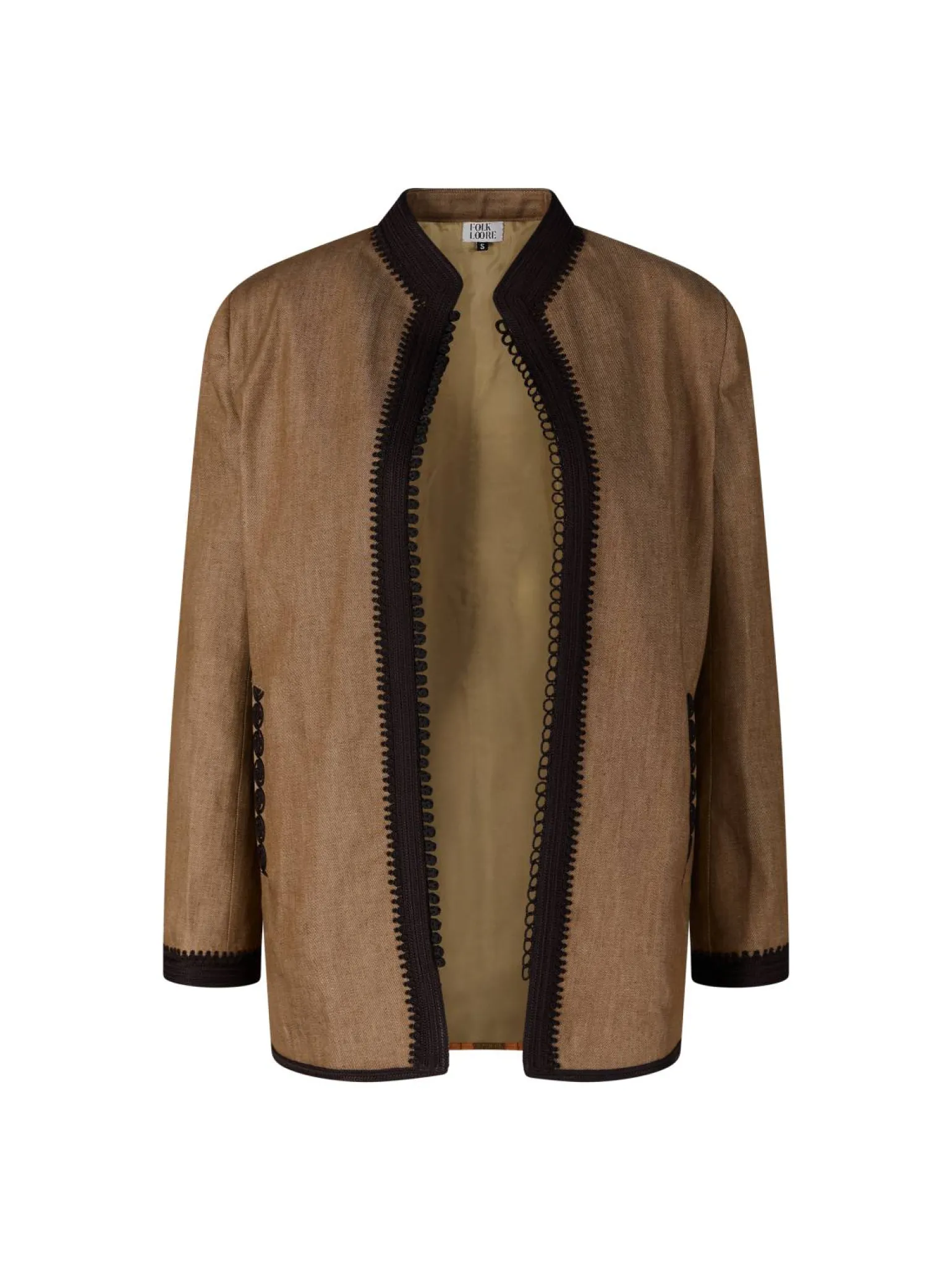 Blazer mit orientalischem Strickmuster Braun