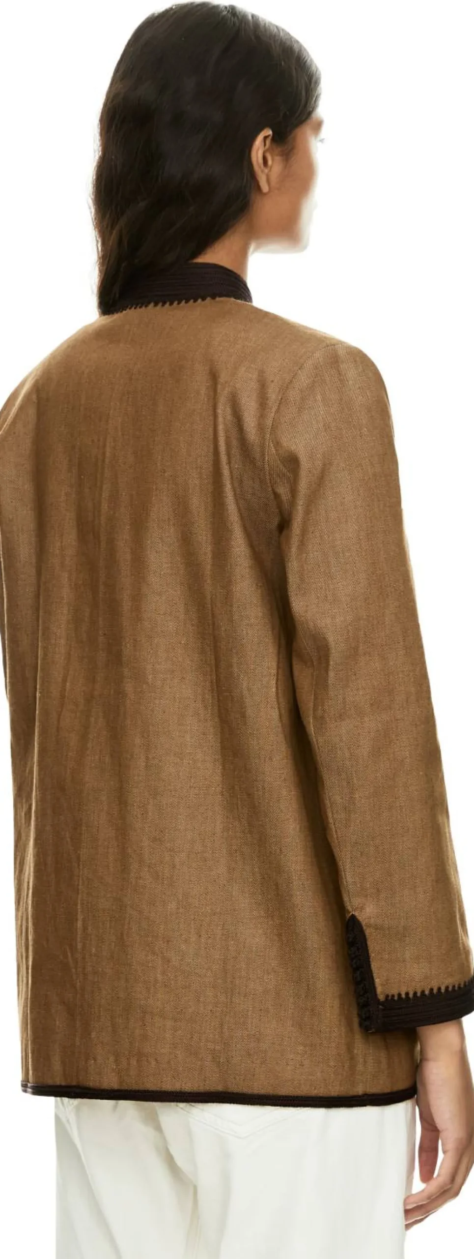 Blazer mit orientalischem Strickmuster Braun