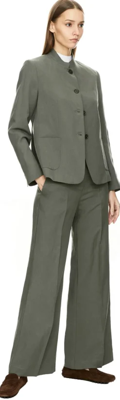 Blazer mit Stehkragen Grün