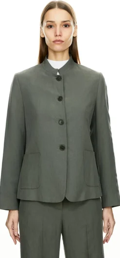 Blazer mit Stehkragen Grün
