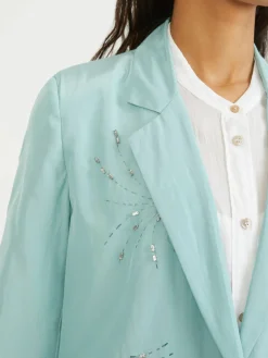 Blazer 'Taffetta' Türkis