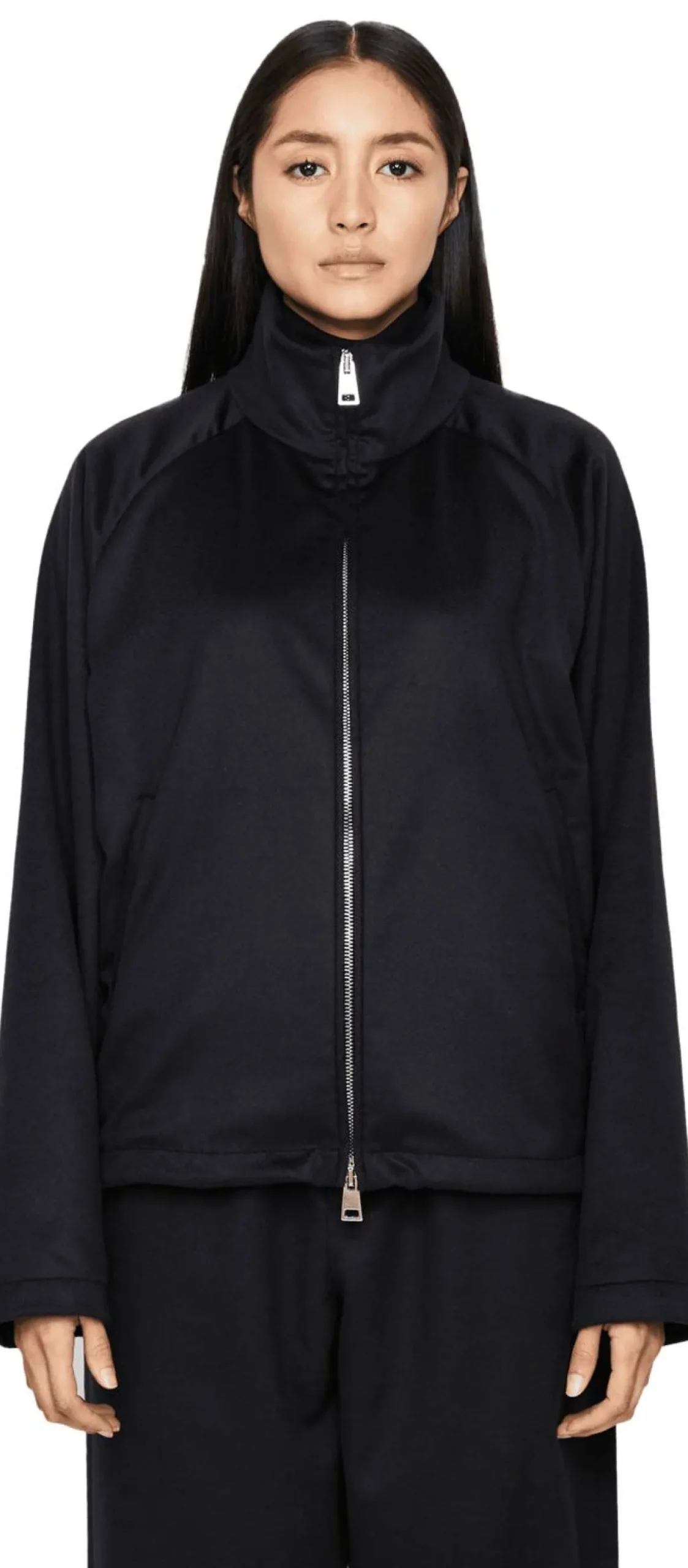 Blousonjacke aus Cashmere Dunkelblau