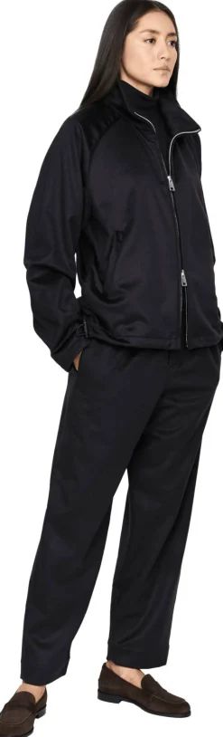 Blousonjacke aus Cashmere Dunkelblau