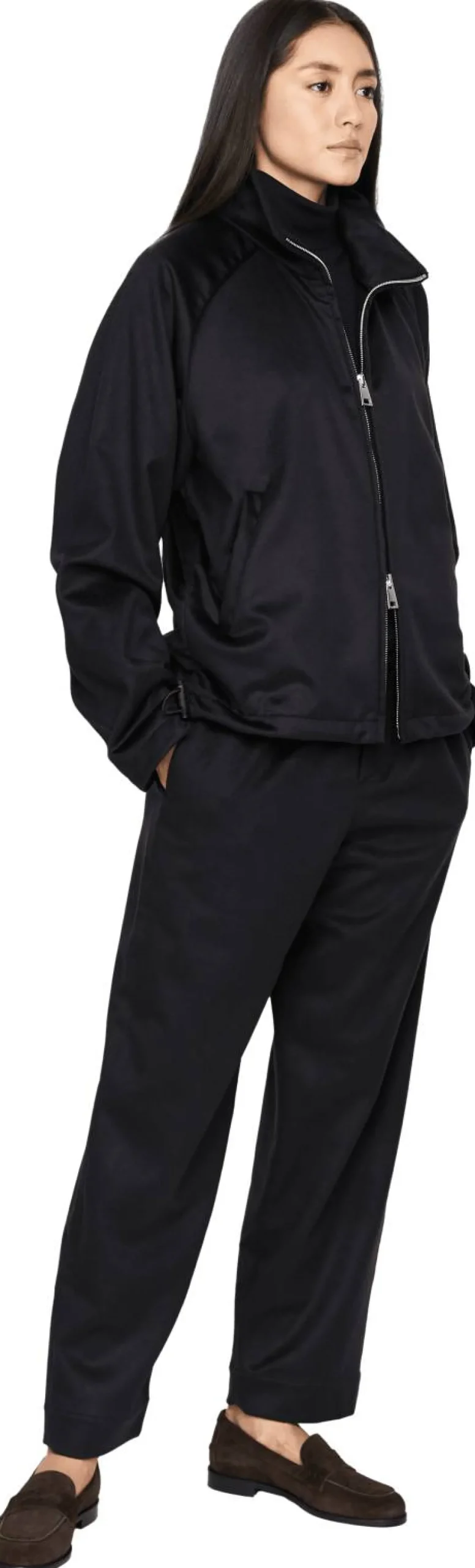 Blousonjacke aus Cashmere Dunkelblau