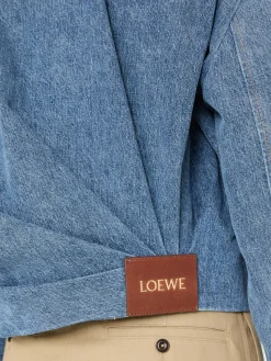 Blousonjacke 'Draped' Blau