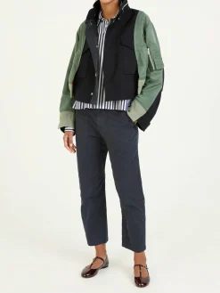 Blousonjacke Marineblau/Grün