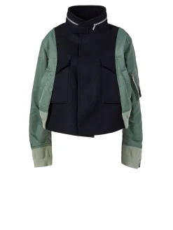 Blousonjacke Marineblau/Grün