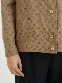 Blouson mit Monogramm Beige