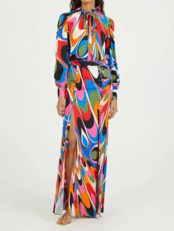 Bluse mit Onde-Print Multi