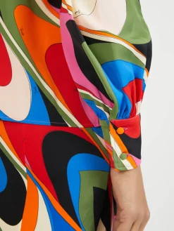 Bluse mit Onde-Print Multi