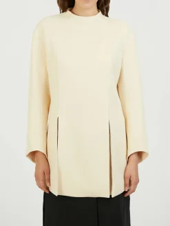 Bluse mit Peplum-Silhouette 'Mahni' Crème