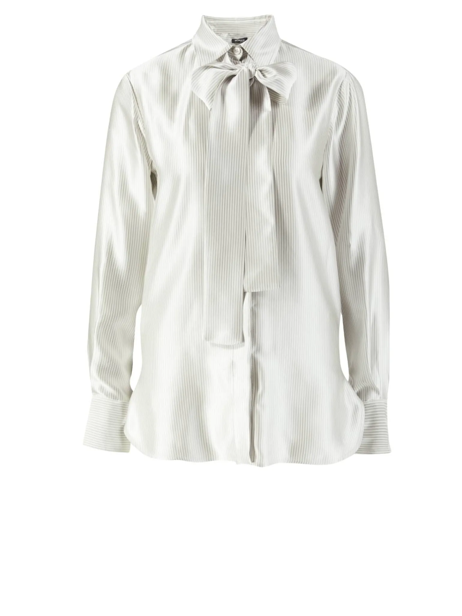 Bluse mit Schal Grau