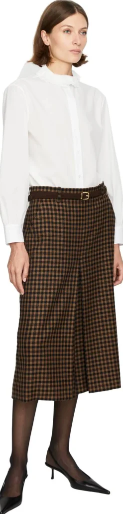 Bluse mit Spitzenkragen Weiß
