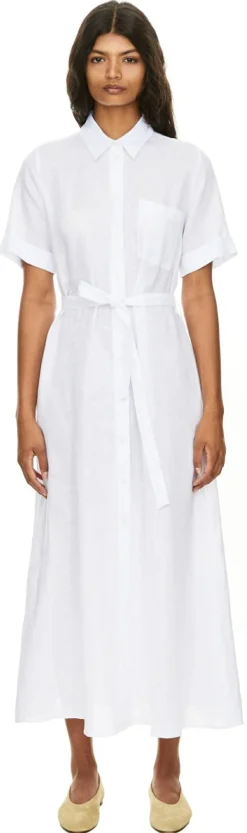 Blusenkleid aus Leinen 'Jesy' Weiß