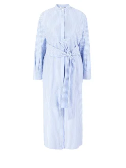 Blusenkleid 'Celeste' mit Bindegürtel Blau