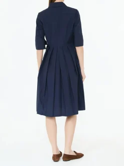 Blusenkleid mit Faltenrock Blau