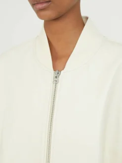 Bomberjacke aus Leder 'Bianca' Crème