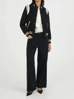 Bomberjacke aus Wolle Schwarz