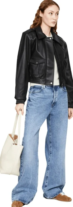 Bomberjacke 'Brooklyn Panel' Schwarz