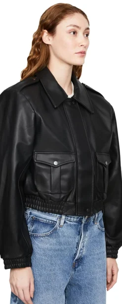 Bomberjacke 'Brooklyn Panel' Schwarz