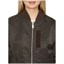 Bomberjacke mit Kordelzug Dunkelbraun