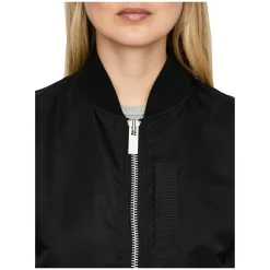 Bomberjacke mit Kordelzug Schwarz