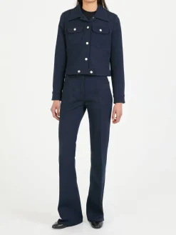 Bootcut Hose Marineblau