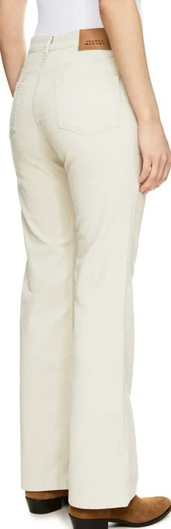Boot-Cut Jeans 'Kelly' aus Cordsamt Crème