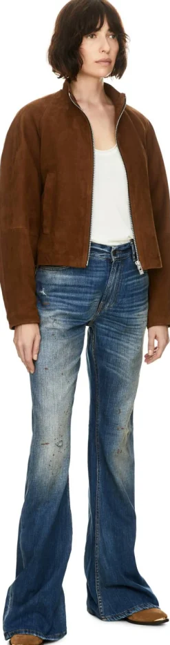 Boot-Cut Jeans Mittelblau