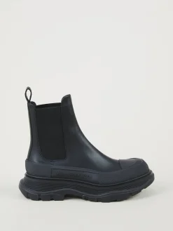 Boots mit breiter Gummisohle Schwarz