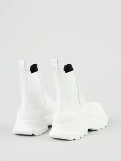 Boots mit breiter Gummisohle Weiß
