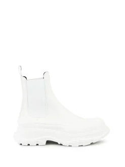 Boots mit breiter Gummisohle Weiß