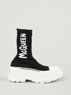 Boots mit Graffiti-Signatur Schwarz/Weiß