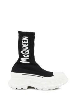 Boots mit Graffiti-Signatur Schwarz/Weiß